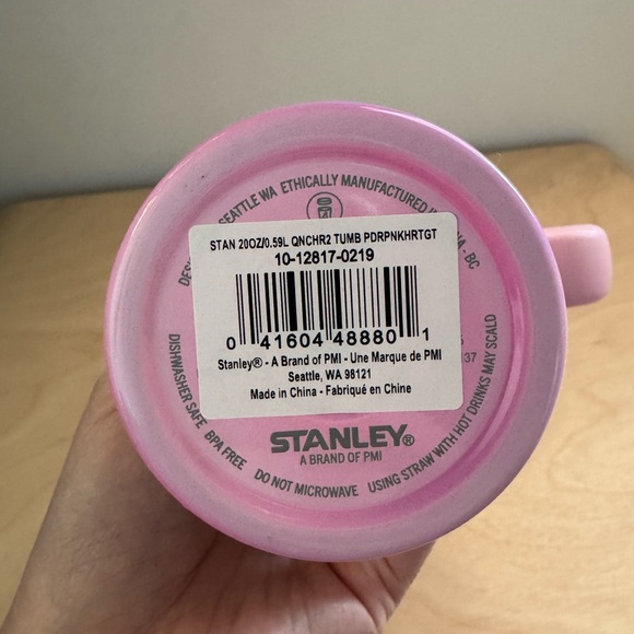 Stanley Valentine Powder Pink Heart Gradient 20oz Flowstate Quencher Tumbler - Picture 7 of 7